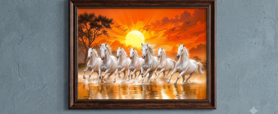 7 Horses Vastu Frame Wall Art