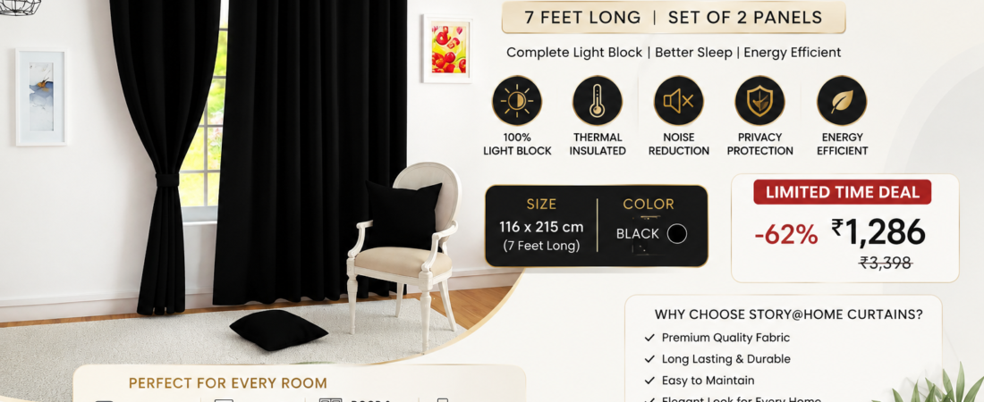 Premium 100% Blackout Curtains for a Stylish and Comfortable Home